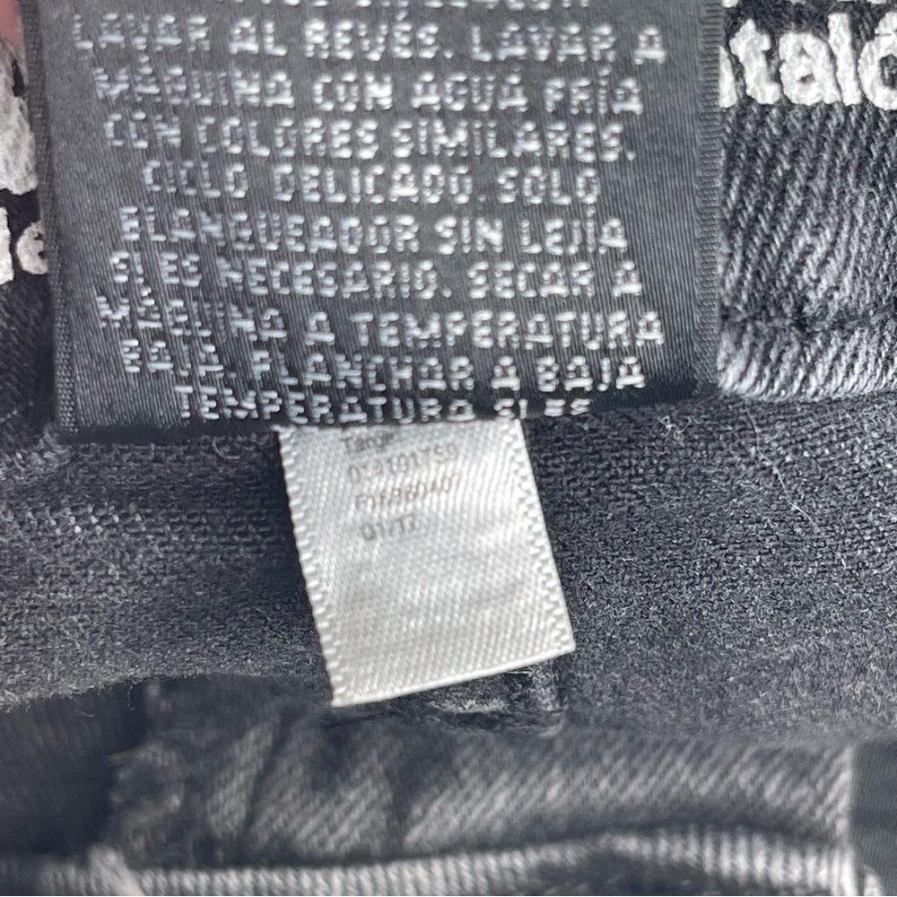 Mossimo High Rise Jean Short Ripped Fray Hem Black Washed - Picture 8 of 13
